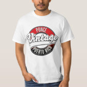 ポンセ プエルトリコ ヴィンテージ ロゴ Tシャツ (正面)