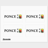 ポンセ、プエルトリコ 長方形シール (シート)