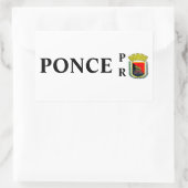 ポンセ、プエルトリコ 長方形シール (バッグ)