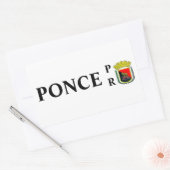 ポンセ、プエルトリコ 長方形シール (封筒)