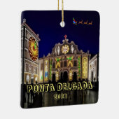 ポンタデルガダアゾレスシーニックオーナメント セラミックオーナメント (右)
