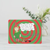 ポンダリング小妖精や小人フラットホリデーカード シーズンカード (スタンド正面)