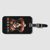 ポンチョとソンブレロが飼っているチンコデマヨベルネーズ犬 ラゲッジタグ (正面横)