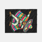 ポンチョ・シンコ・デ・マヨ・フィエスタのメキシカン・ボーイ フリースブランケット (正面(横))