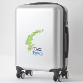 ポンツァ島の地図 シール (スーツケース)