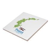 ポンツァ島の地図 タイル (側面)