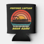 ポンツーンおもしろいキャプテンサマーボートヴィンテージ 缶クーラー (裏面)