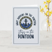 ポンツーンで起こることポンツーンに留まる カード (黄色い花)