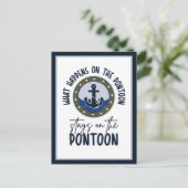 ポンツーンで起こることポンツーンに留まる ポストカード (スタンド正面)