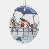 ポンツーンのボート セラミックオーナメント (右)