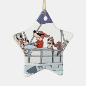 ポンツーンのボート セラミックオーナメント (右)