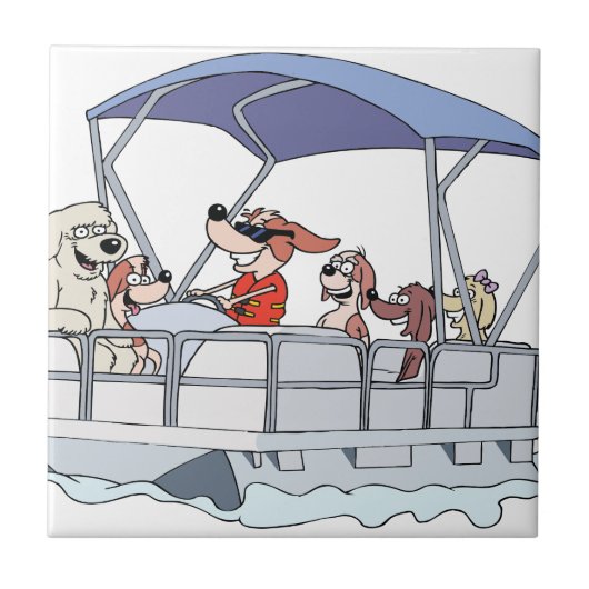 ポンツーンのボート タイル (正面)