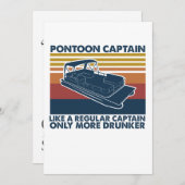 ポンツーンキャプテン通常のキャプテンより酔っぱらいが好き サンキューカード (正面/裏面)