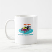 ポンツーンボートの所有者のためのフロートが何でも コーヒーマグカップ (左)