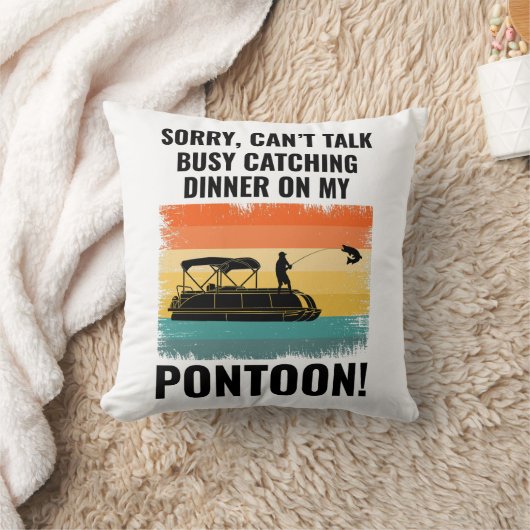 ポンツーンボートキャプテンボートポントニング魚釣り クッション (ブランケット)