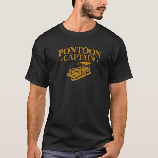 ポンツーンボートキャプテンレイクポンツーンキャプテン Tシャツ (正面)