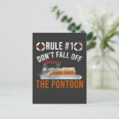 ポンツーンボートルールおもしろいボートジョーク ポストカード (スタンド正面)