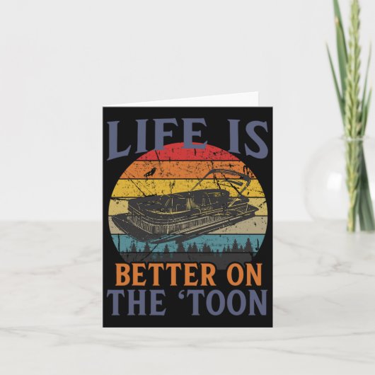 ポンツーンヴィンテージホワイトポンツーンキャプテンボーティンファンン カード (正面)