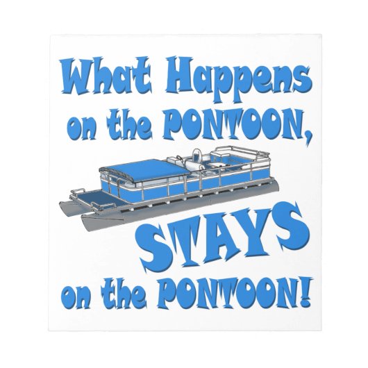 ポンツーン号で ノートパッド (正面)