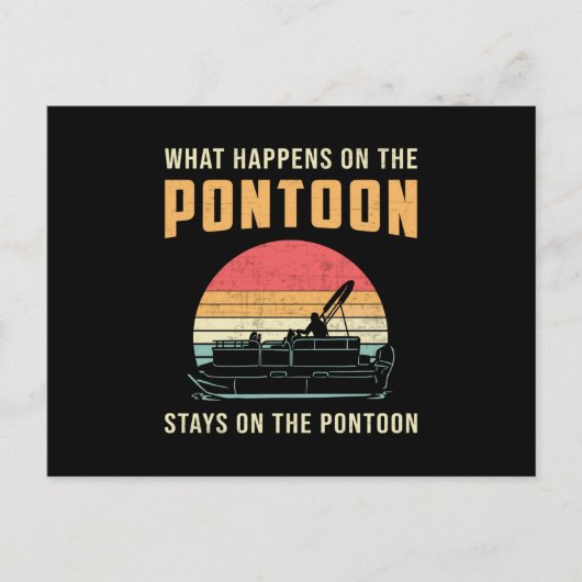 ポンツーン船のボートで起こること ポストカード (正面)