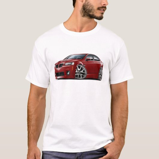 ポンティアクG8 GXPのあずき色車 Tシャツ (正面)