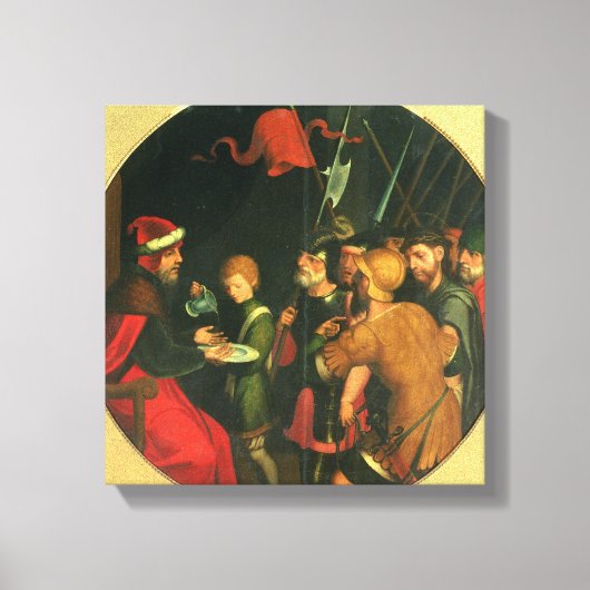 ポンティウス・ピラトが手を洗う キャンバスプリント (正面)