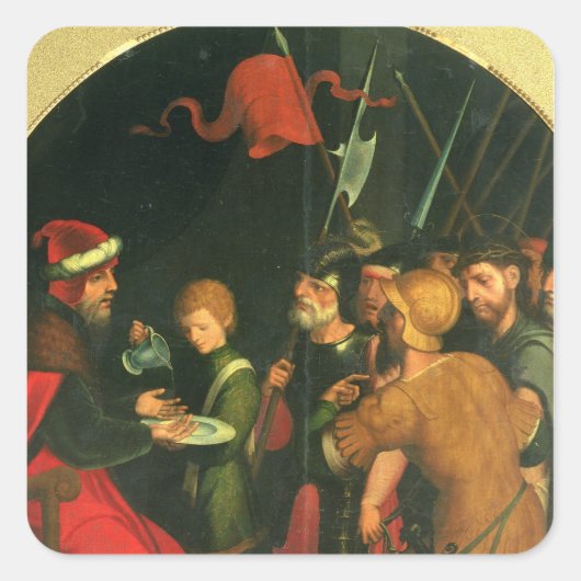 ポンティウス・ピラトが手を洗う スクエアシール (正面)