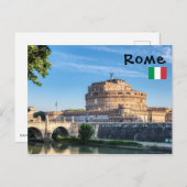 ポンテサンタンジェロ夜明け – ローマ,イタリア ポストカード (正面/裏面)