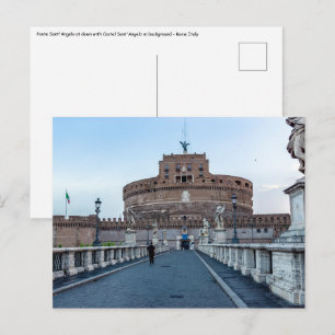 ポンテサンタンジェロat dawn – ローマイタリア ポストカード