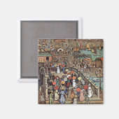 ポンテデッラパリア、ヴェネツィアbyモーリス・プレンダーガスト マグネット (正面/裏面)