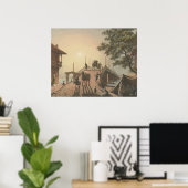 ポンテピッコロ、イスラム村の小さな橋 ポスター (ホームオフィス)