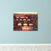 ポンテヴェッキオとフィレンツェの他の橋 キャンバスプリント (インサイチュ (ウッドフロア))