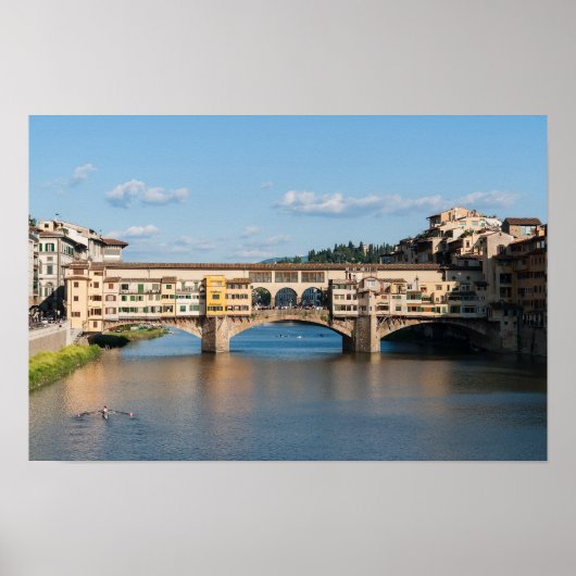 ポンテヴェッキオ旧橋 – フィレンツェ，イタリア ポスター (正面)
