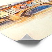 ポンテヴェッキオ絵画ズ、ヴィンテージシティランドスケープ ポスター (角)