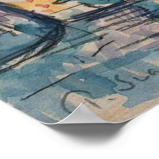 ポンデアーツ付近のセーヌ川 ポスター (角)