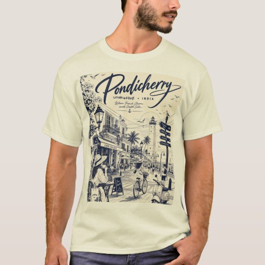 ポンディシェリ Tシャツ (正面)