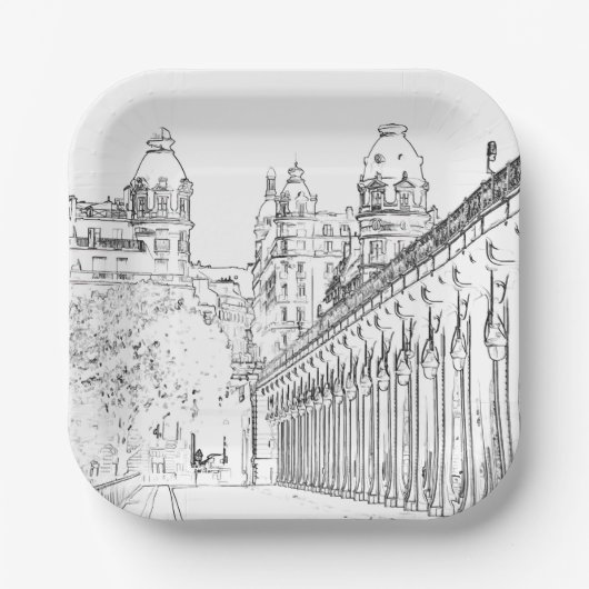 ポンデビールヘイキム – パリ，フランス ペーパープレート (正面)