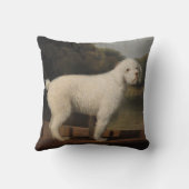 ポントの白いプードル（George Stubbs著） クッション (裏面)