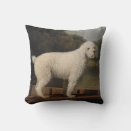 ポントの白いプードル（George Stubbs著） クッション