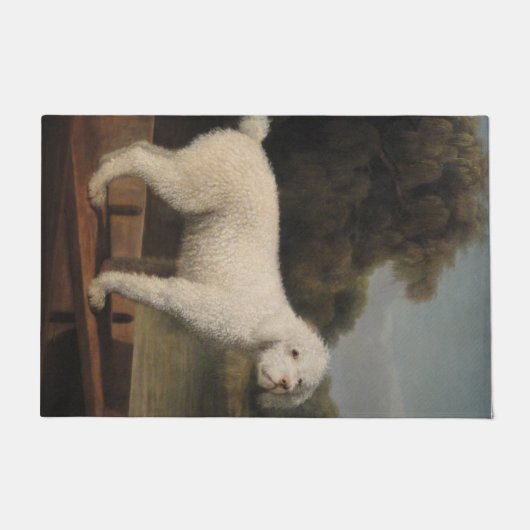ポントの白いプードル（George Stubbs著） ドアマット (正面)