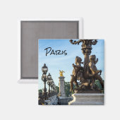 ポントアレクサンドレルブリッジ-パリ、フランス マグネット (正面/裏面)