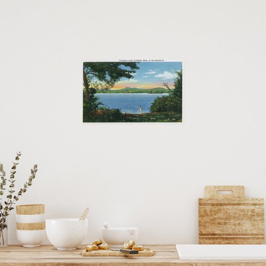 ポントゥスク湖の景色 ポスター (キッチン)