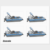 ポントゥーンおもしろい 長方形シール (シート)