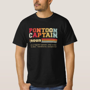 ポントゥーンキャプテン名詞  ポントゥーンボート愛好家 Tシャツ