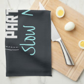 ポントゥーンパーティーがスローモーションで キッチンタオル (四つ折り)