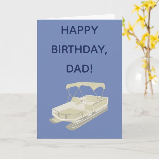 ポントゥーンボートオーナーの誕生日カード カード (黄色い花)