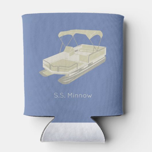 ポントゥーンボートパーソナライズされたクーラーボックス 缶クーラー (裏面)