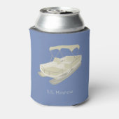 ポントゥーンボートパーソナライズされたクーラーボックス 缶クーラー (缶裏面)