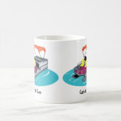 ポントゥーンボートパーソナライズされたコーヒーマグ コーヒーマグカップ (中央)