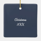 ポントゥーンボート（クリスマスツリー付き） セラミックオーナメント (裏面)